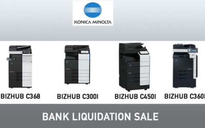 Bank Liquidation Sale: 5 Konica Minolta Copiers