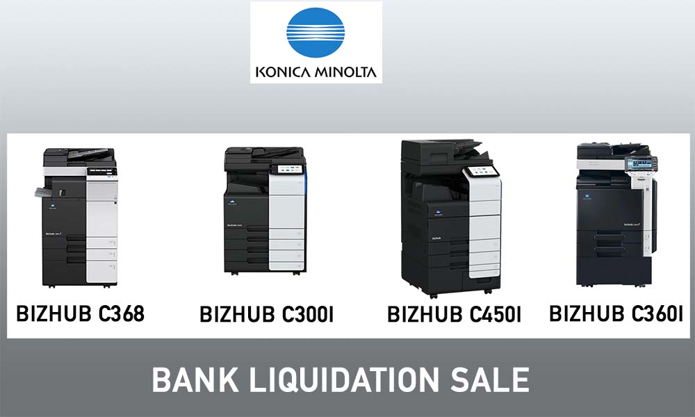 Bank Liquidation Sale of 5 Konica machines for sale